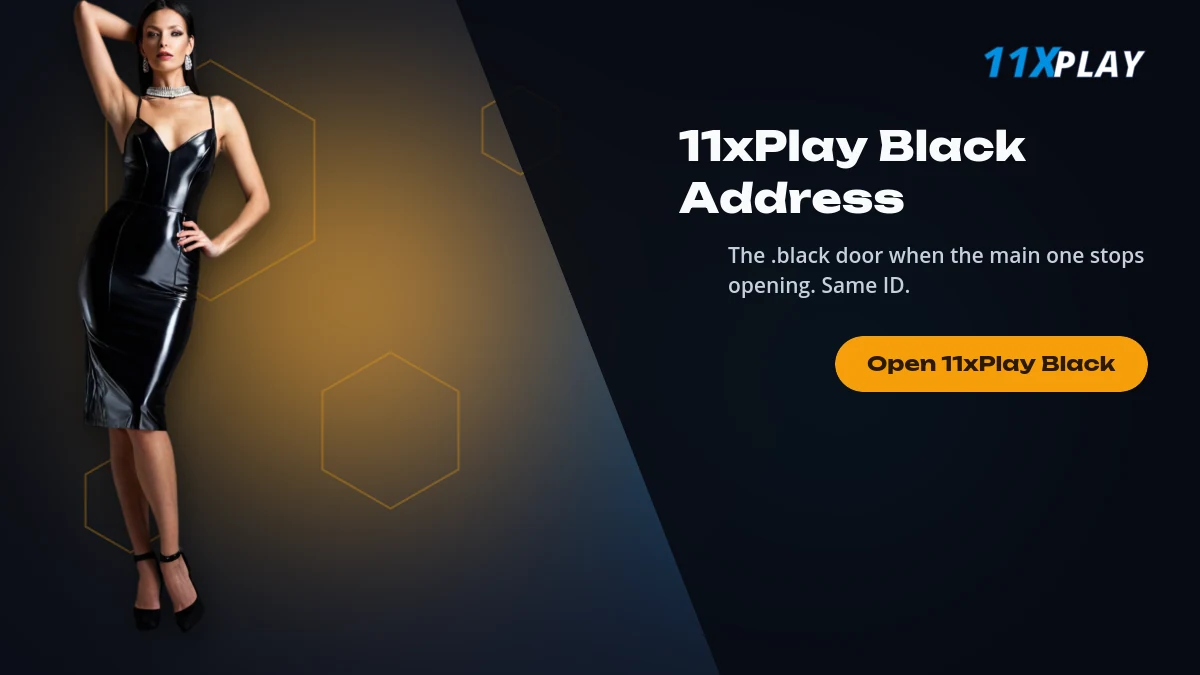 11xPlay black official mirror address with the live cricket odds deck behind the sign-in