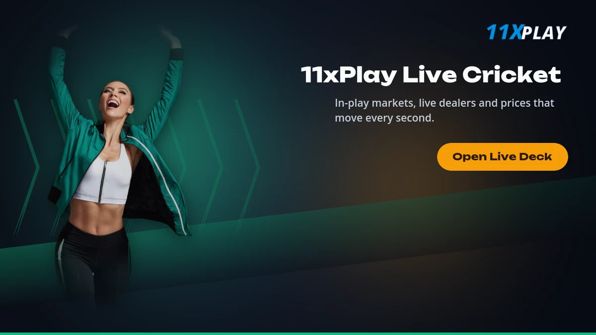 11xPlay live in-play cricket odds board with live casino tables